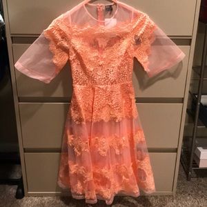 ASOS peach 3/4 length dress